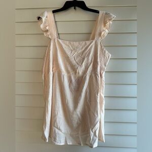 Striped Cream Sleeveless Maternity Top